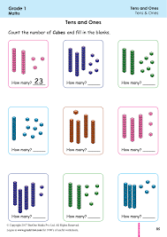 To properly understand the meaning of a number, we need to understand its place value. Tens And Ones Worksheet First Grade Preschool Worksheet Gallery