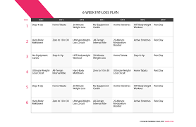 11 12 Week Beginner Weight Loss Workout Plan Exercise