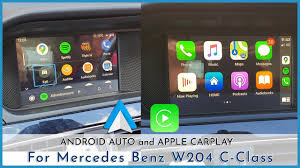 Mb W204 C Class Touch Dial Controlled Carplay Android Auto Integration Youtube