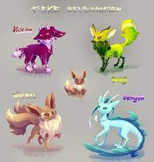 Fake Eevee Evolutions Pokemon Concept Art Love The Dragon Type With Its Kirin Antlers Pokemon Eeveelutions Pokemon Eevee Pokemon