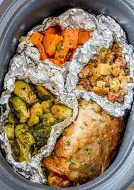 You don't need a turkey to have a delicious thanksgiving. Slow Cooker Thanksgiving Dinner For 2 Dinner Then Dessert