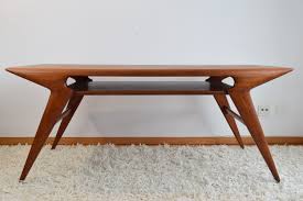 1930's industrial wooden pallets iron rustic frame. Teak Smile Coffee Table 1950 60 S 119346