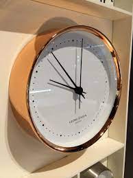 copper georg jensen clock will oxidise and green with age perfect on a brick wall clock copper wall wall clock