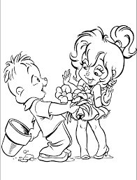 | cute coloring pages, coloring pages, cartoon. Alvin And The Chipmunks Coloring Pages Tv Film Alvin Cl 7 Printable 2020 00065 Coloring4free Coloring4free Com