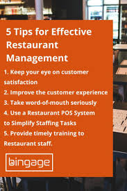 5 Tips For Effective Restaurant Management Restaurant Management Success Business Food Business Ideas
