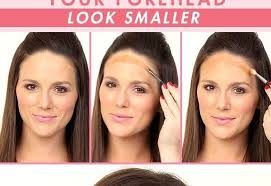 How To Make Your Forehead Look Smaller Makeup Tips Girls Magazine Small Forehead