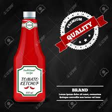 Bottle of chili and tomato ketchup sauce, spicy red sauce with chilli. Tomato Ketchup Sauce Bottle Realistic Advertisement Composition Royalty Free Cliparts Vectors And Stock Illustration Image 96721869
