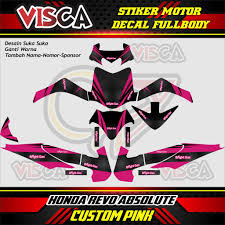 Free download availble to corel draw link: Decal Honda Revo Decal Honda Revo Decal Revo Full Body Revo Absolute Custom Pink Shopee Indonesia