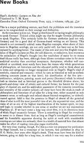 Bryant, the journal of speculative philosophy, 1886; Hegel S Aesthetics Lectures On Fine Art Translated By T M Knox Clarendon Press Oxford University Press 1975 2 Volumes 1289 Pp 30 Philosophy Cambridge Core