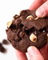 Outrageous Triple Chocolate Cookies Recipe Triple Chocolate Cookies Dessert Recipes Cookie Recipes
