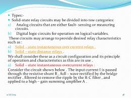 Operating principles of protective relays. Relay Operation Principles