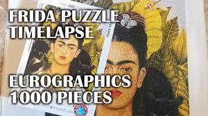 Celebrate her legacy by completing this beautiful 1000 piece jigsaw puzzle. Frida Kahlo Eurographics Puzzle Timelapse Self Portrait With Thorn Necklace And Hummingbird Youtube