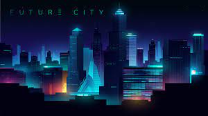 Neon Futuristic City In 2021 Futuristic City Night City Cityscape