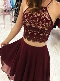 Two Piece Homecoming Dresses Burgundy Homecoming Dress Short Homecoming Dress Hc00088 Two Piece Homecoming Dress Red Chiffon Bridesmaid Dresses Prom Dresses Sleeveless