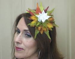 Autumn Leaf Headband: Glitter Pumpkin Thanksgiving Hair Accessory