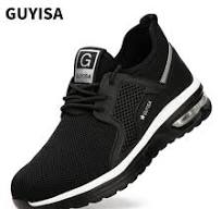 GUYISA 9192 Fly Woven Lightweight Breathable Fashion Steel Toe Shoes