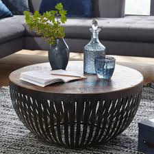 Dabei haben sie die wahl zwischen vielen unterschiedlichen formen und dekoren. Finebuy Couchtisch Fb49710 Couchtisch Nishu 70x33x70 Cm Holz Metall Wohnzimmertisch Industrial Drahtkorb Tisch Wohnzimmer Sofatisch Mit Metallgestell Clubtisch Loungetisch Massiv Design Stubentisch Rund Fsc Recycled Online Kaufen Otto