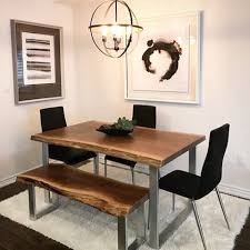 custom walnut table live edge lush