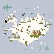 Iceland, also called the republic of iceland, is a nordic island country between the north atlantic and the arctic ocean. Island Karte Der Wichtigsten Sehenswurdigkeiten Orangesmile Com