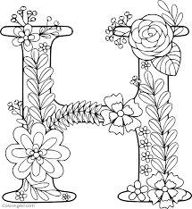 In this section we have collected coloring that help kids master the alphabet, learn numbers and, most importantly, learn how to write neatly. Beautiful Letter H Coloring Page Coloringall