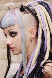 Goth Girls Cybergoth Goth Hairstyles Dreads Hairstyles Hair Color Cyber Goth Hair Style Hairstyles For Girls Goth Hair Punk Hair Shaved Side Hairstyles