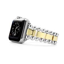 Features are subject to change. Stainless And 18k Gold Apple Watch Band Johnson S Jewelers