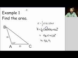 But first, we need to label the sides of our right triangle based on their position relative to the angle of 34 degrees. Trigonometry Vii Area Of A Triangle Using Trig Youtube