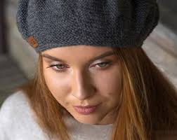 Natural Wool Pink Romantic Beret, French Style Woolen Beret, Hand Knitted  Soft Organic Alpaca Wool Hat for Women, Gift for Mother