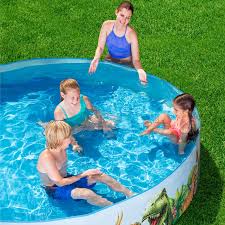 Piscine Dinosaure Pour Enfants Pataugeoire A 244 Cm Enfant Piscine Deubaxxl Fr