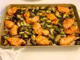 One Sheet Roasted Chicken And Brussels Sprouts Joy Bauer Sprout Recipes Sheet Pan Meals Chicken Chicken Parmesan Recipes