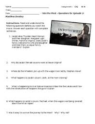 Аннет махендру, майкл кудлиц, майло гибсон и др. Into The West Tnt Miniseries Episode 2 Manifest Destiny Video Questions