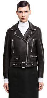 Acne Studios Mock Black Acne Leather Jacket Leather Jacket Style Black Leather Biker Jacket