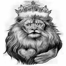 Black And White Lion Tattoo Designs Lion With A Crown And Heart Of What Jesus Did And Is Mens Lion Tattoo Tribal Lion Tattoo Roaring Lion Tattoo