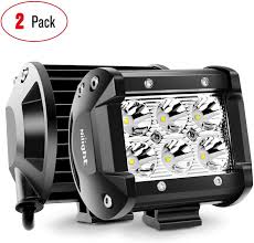 Nilight 2pcs 18w Led Fog Driving Bar In 2020 Led Light Bar Mounts Led Boat Lights Boat Led