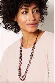 J.Jill ~ NEW Pure Jill Serene Stones Semiprecious Double-Strand Necklace ~  NWT