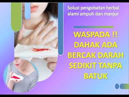 Batuk berdarah atau yang juga disebut dengan istilah hemoptisis merupakan kondisi ketika seseorang mengalami batuk berdahak namun terdapat darah pada dahak tersebut 2,3,4,5,6,7. Waspada Dahak Ada Bercak Darah Sedikit Tanpa Batuk Youtube