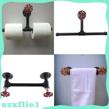 Hoolink industrial pipe toilet paper holder wall mount rustic toilet tissue paper holder diy heavy duty vintage toilet roll holder for bathroom farmhouse kitchen bedroom(bronze) 4.7 out of 5 stars 84. Hot Sale Rustic Industrial Pipe Toilet Paper Holder Wall Mounted Towel Rack Shelf Shopee Philippines