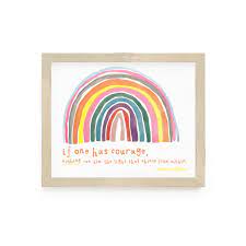 Maya Angelou Quote Rainbow Print Courage Love Peace Wall Art Etsy