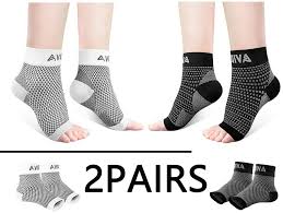 Avidda Plantar Fasciitis Socks 2 Pairs Ankle Brace Compression Foot Sleeves For Women Men Foot Support For Ankle Braces Foot Sleeves Plantar Fasciitis Sock