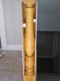 How To Build A Square Newel Post Around A Banister Tda Decorating And Design Featured On Remodelaholic Diy Stairs Stair Banister Stair Railing Makeover