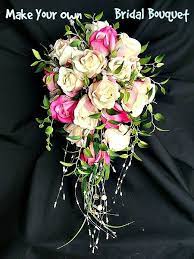 Make Your Own Bridal Flowers Wedding Bouquets Holidappy Diy Wedding Bouquet Fake Flowers Diy Wedding Bouquet Wedding Bouquet Fake Flowers