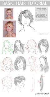 Basic Hair Tutorial Hair Styles By Leeminkyo On Deviantart Drawings Drawing Techniques How To Draw Hair