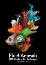 Fluid Animals 2013 Calendar By Ben O Brien Via Youthedesigner Graphic Design Inspiration Character Design Illustration