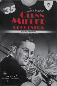 The World Famous Glenn Miller Orchestra will perform at the North Platte  Community College this Tuesday, October 1st at the McDonald-Belton Theater  South Campus. Call (308) 535-3687 to purchase tickets. Admission is
