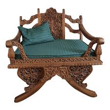 Antique Thai Hand Carved Teak Buddha Howdah Elephant Saddle Chair Hand Carved Teak Saddle Chair Teak Chairs