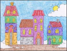 How To Draw A Victorian House Art Projects For Kids Winter Art Projects Art Drawings For Kids Art Lessons