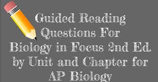 Basic principles of animal form and function. Biology By The Math Mom Biology In Focus 2nd Edition Reading Guides And Videos