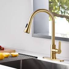 Enjoy free shipping on most stuff, even big stuff. Kitchen Faucet Faucets For Kitchen Sinks Stainless Steel Kitchen Faucet Gold Kitchen Faucet With Pull Down Sprayer Commercial Modern Single Handle Farmhouse Rv Camper Sink Amazon Com