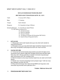 Minit Mesyuarat Kantin Kali 1 Dan Ke 2