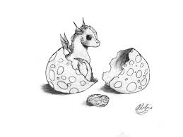 Baby Dragon And Egg By Znnai On Deviantart Baby Dragons Drawing Dragon Drawing Dragon Coloring Page